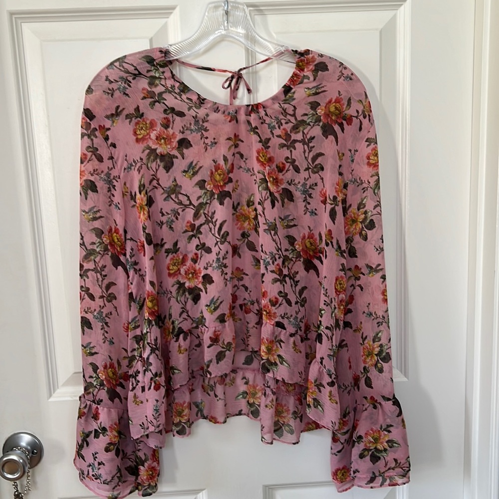 Topshop boho flowered blouse